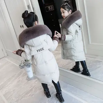 Batoľa dievča bunda Baby Girl Fashion Bunda Kožušiny Teplé detské dievčenské Bavlnené Vatovaný kabát Zahustiť Vetrovka deti zimná bunda