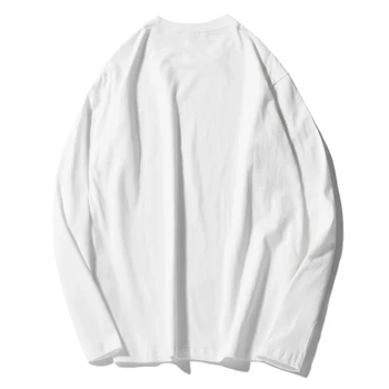 Bavlna KB 2021 200G HRUBÉ pánske T-shirt Short-sleeve Muž tričko Dlhé rukávy Pure Color Mužov tričko T-košele Pre Mužov Topy