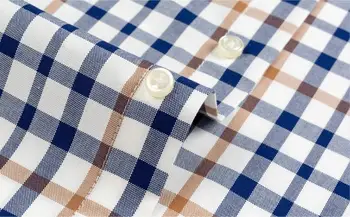 Bavlna Oxford 8XL Prekladané Koberčeky nadrozmerné tričko Longsleeve Shirt pre Mužov, Šaty, Košele Vysokej Kvality Podnikateľského Tlačidlo Hore Tričko