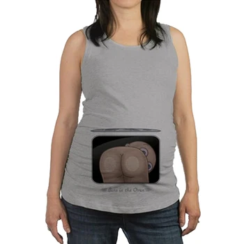 Bavlna Tehotné Materskej T Košele Bežné Tehotenstvo Dieťa Funny T-tričko bez Rukávov Zábavné materskej oblečenie tehotenstva Tričko