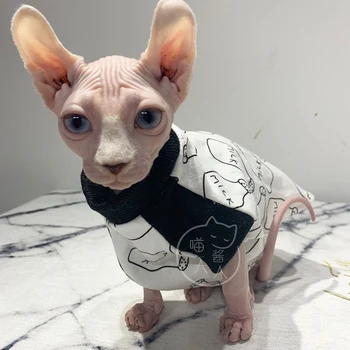 Bavlnené Oblečenie Pre Mačky Domáce Zvieratá Mačka Devín Dog T Shirt Sphinx Bavlnené Oblečenie