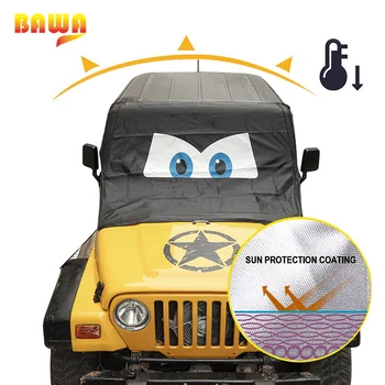BAWA čelného skla Proti Sunshad Snehovej pokrývky na Jeep Wrangler TJ JK JL 1997-2018 Mráz a Ľadový Štít Prachu a Chránič Kryt