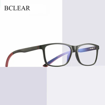 BCLEAR Retro Okuliare TR90 Rámy Mužov a Žien Ultra Light Blue Film Anti-modré Okuliare Klasické Okuliare Žiadny Predpis SPH0.0
