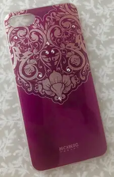 Beckberg Zlaté viery Silikónové puzdro pre iPhone 7/8 s flitrami lila
