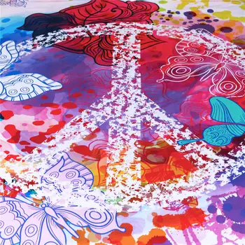 BeddingOutlet Akvarel Motýľ Gobelín Stene Visí Domáce Dekorácie Farebné Vytlačené Gobelín Mier Dizajn Obrus