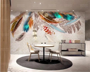 Beibehang Páva Pierko Foto Tapety nástenná maľba 3D Obývacia Izba, Spálňa Domova nástenné Maľby, 3D Tapety abstraktných de parede nástenná maľba