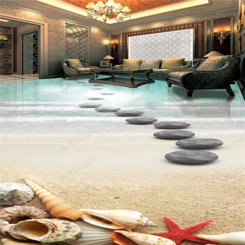 Beibehang tapety pre obývacia izba Beach hviezdice shell kameň kúpeľňa 3D dlaždice detské tapety 3d nástenné maľby