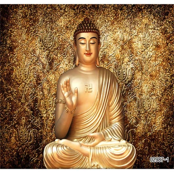 Beibehang Zlatého Budhu Budhistický Chrám nástenná maľba Vlastné Veľká Obývacia Izba Pozadie Obrazovky Steny 3d Tapeta Stereo Tapety