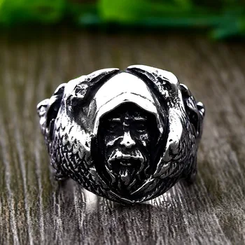 Beier Mytológiu Odin Raven Strieborné Prstene Pánske Viking Vlk Nerezový Krúžok Škandinávskych Amulet Šperky LR393