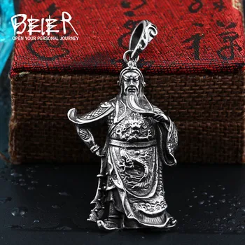 Beier Nehrdzavejúcej Ocele Punk Valkyrie Guan Yu Prívesok Reťazca Náhrdelník mužov Šperky LLBP8-194P