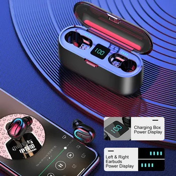 Bezdrôtová Bluetooth Slúchadlá HD Stereo Slúchadlá Športové Nepremokavé Bezdrôtové Slúchadlá Slúchadlá, LED Displej S Power Bank