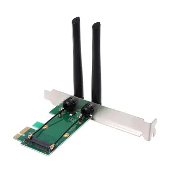 Bezdrôtová Karta WiFi karty Mini PCI-E Express PCI-E Adaptér 2 Anténa Vonkajšie PC L4MA