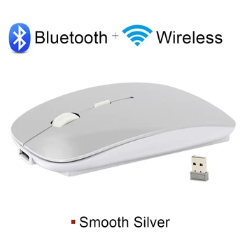 Bezdrôtová Myš Bluetooth 4.0 Počítačovej Myši Tichý Nabíjateľná Ergonomické Mause S USB Optická Myš Pre Notebook PC