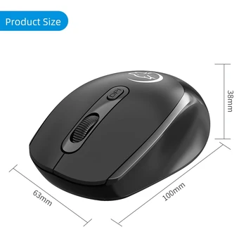 Bezdrôtová Myš Ergonomické Myši Optické Myši 2.4 G s USB Prijímač 1200/1600/2400 DPI pre Notebook PC