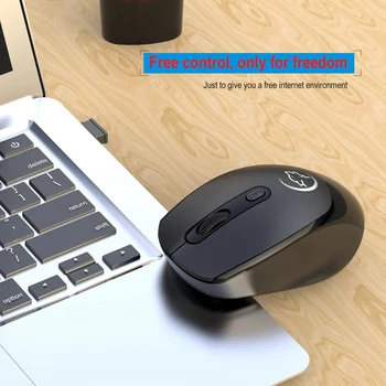 Bezdrôtová Myš Ergonomické Myši Optické Myši 2.4 G s USB Prijímač 1200/1600/2400 DPI pre Notebook PC