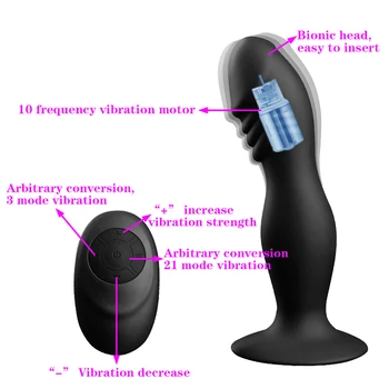 Bezdrôtové Diaľkové Análny Vibrátor, Dildo Prostaty Masér G-bod Stimulátor 10 Rýchlosti Nabíjania Análny Penis Vibrátor Sexuálne Hračky pre Mužov