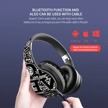Bezdrôtové HIFI Stereo Slúchadlá Bluetooth Slúchadlá Music Headset FM A Podpora SD Karty S Mikrofónom Pre Mobilné Xiao Iphone Tablet