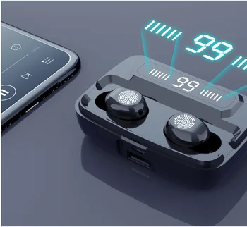 Bezdrôtové Slúchadlá Bluetooth V5.0 M11 TWS Bluetooth 5.0 In-ear slúchadlá zníženie Hluku HiFi IPX7 Nepremokavé 3300mAh Power Bank