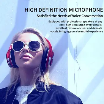 Bezdrôtové slúchadlá hi-fi subwoofer tlmenia hluku hudby bluetooth headset s mikrofónom pre slúchadlá hráč