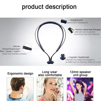 Bezdrôtový Bluetooth Neckband Headset Pre Samsung Úrovni Slúchadlá Kvalitu Zvuku Bluetooth Dobrý Mikrofón Stereo U X0E5