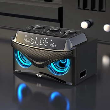 Bezdrôtový bluetooth reproduktor s LED displej pokročilé prenosné subwoofer SOAIY S68 audio music reproduktor podpora počítač TF AUX FM