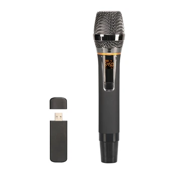 Bezdrôtový Mikrofón USB Profesionálne Ručné Spievať Nahrávanie Prenosné Dynamický Mikrofón pre Schôdze Reči