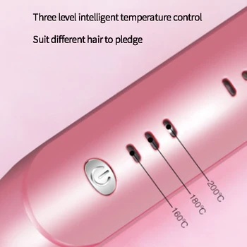 Bezdrôtový Mini Hair Straightener USB Nabíjanie a Prenosné Hair Straightener a Ploché Žehlička s Keramickou Turmalín Ion Curler pre