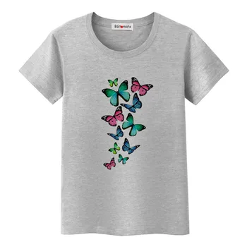 BGtomato Letné farebné butterfly tričko ženy krásne Šaty, Tričko cool top Tees Značky T-shirt Milovníkov kawaii Tričko plus veľkosť