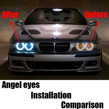 Biela 160W Ultra Svetlé Žiadna Chyba 6000K Vysoký Výkon pre BMW 3 roky 2008-2010 Série E93 Kabriolet (Pre-LCI) LED angel eyes svetla