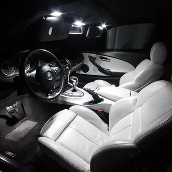 Biela, Canbus bez Chýb Interiérové LED Svetla Kit pre BMW 1 Series E81 E87 E82 E88 F20 F21 (2003-) Dome Mapu špz svetlo
