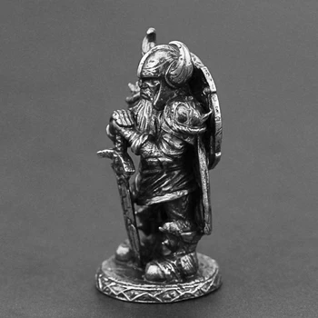 Biela Medi Viking Šermiar Figúrky Miniatúry Kov Mosadz Vojaka Model Ploche Ornament Plavidlá, Dekorácie, Doplnky, Hračky