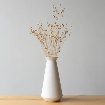 Biela váza jednoduché a elegantné čerstvé kolo keramické vložky