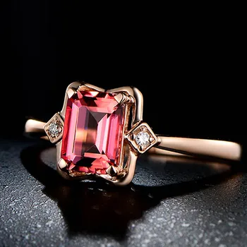 BIJOX PRÍBEH módne 925 sterling silver šperky krúžok s geometrickými tvarované ruby nastaviteľné prstene pre ženy svadobný sľub strany