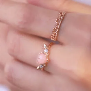 BIJOX PRÍBEH trendy 925 strieborný prsteň pre ženy v tvare srdca zirkón ružový drahokam krúžky jemné šperky výročie svadby, párty darček