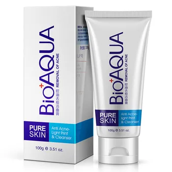 BIOAQUA 100 g Oleja-kontrola Liečba Akné Penu Facial Cleanser Odstrániť Blackhead Hĺbkové Čistenie Zmenšenie Pórov Tvár Pranie Výrobkov