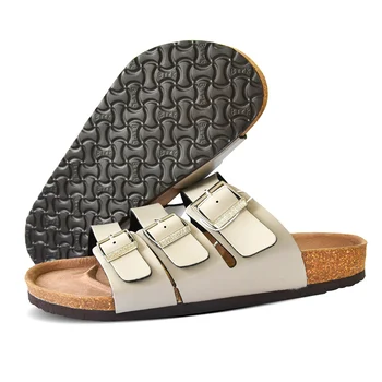 Birkenstock Sandále, žabky Pošmyknúť Na Komfort Topánky Plat Design, Anti-slip Tri Pracky Topánky Na Leto