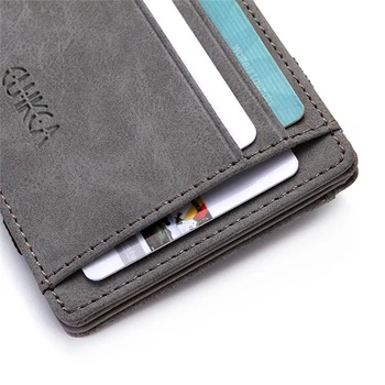 BISI GORO módne tenký, minimalistický kreditnej karty držiteľ anti rfid na ochranu ID kartou prípade porta tarjetas zips na mince peňaženky