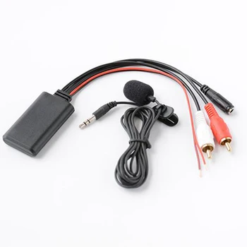 Biurlink Auto Bluetooth 2RCA AUX Adaptér Bezdrôtovej Audio Telefónu Volať Handsfree Mikrofón, Stereo s 2RCA AUX-IN Audio Vstup