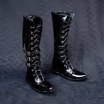 BJD bábika topánky sú vhodné pre 1/3 1/4 Strýko veľkosť čierne špicaté jackboots pekný vojenské topánky Martins topánky bábika accessorie