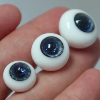 BJD sklenené oči tmavo modré 12 mm 14 mm 16 mm - lati yosd msd
