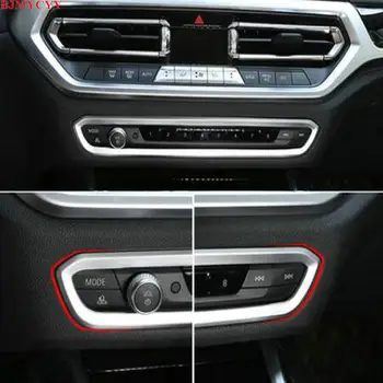BJMYCYY pre BMW Radu 3 G20 G28 325li 2020 ABS dekoratívne rám vozidla s centrálnym ovládaním hlasitosti na panel