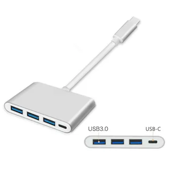 Bkscy Usb c rozbočovač USB-C na USB3.0 Vysokej Rýchlosti 4 port rozbočovača USB Typu C 3.1 Viacportová Adaptér pre MacBook Google Chrome typ c hub