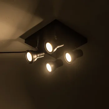Black 360 stupňov otočná LED Stropné Svietidlá Povrchová Montáž nastaviteľné dole Svietidlo vintage loft Lampa Obývacia Izba Kuchyňa