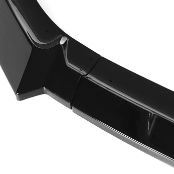 Black/Carbon Fiber Vyzerať 3 kusy Auto Predný Nárazník Pery Deflektor Pery Spojler Stráže Kryt Výbava 3KS Pre NISSAN Rogue 2019-2020