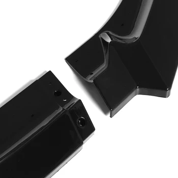 Black/Carbon Fiber Vyzerať 3 kusy Auto Predný Nárazník Pery Deflektor Pery Spojler Stráže Kryt Výbava 3KS Pre NISSAN Rogue 2019-2020