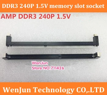 Black DDR3 240Pin 240-pin 1,5 V pamäťového slotu zásuvka pre stolný počítač,--2ks/veľa