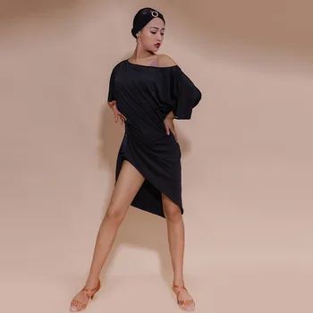 Black latinské Tanečné Šaty Pre Ženy, tanečná Sála Praxi Nosenie Salsa Sumba Tanečné Oblečenie Ťuknite na položku Tanec Nosenie Tango Tanečné Oblečenie JL1719