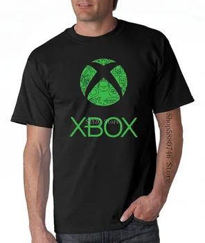 Black Microsoft Xbox Jeden 360 Logo Tričko Tee Tričko Pánske