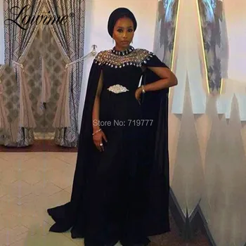 Black Moslimských Dlhý Rukáv Dubaj Večerné Šaty 2020 Dlho Crystal Lištovanie Formálne Šaty Arabské Ženy Elegantné Party Šaty Prom Šaty