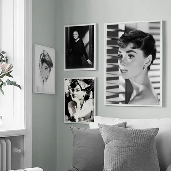 Black White Vintage Film Wall Art Plátno Na Maľovanie Nordic Plagáty A Potlačou Obrazov Na Stenu Pre Obývacia Izba Dekor